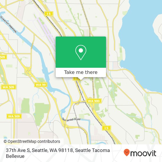 Mapa de 37th Ave S, Seattle, WA 98118