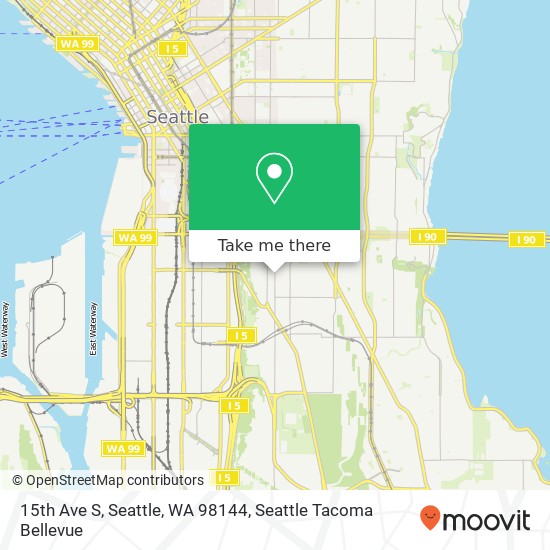 Mapa de 15th Ave S, Seattle, WA 98144