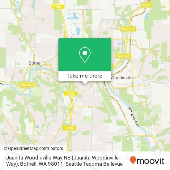 Mapa de Juanita Woodinville Way NE (Juanita Woodinville Way), Bothell, WA 98011