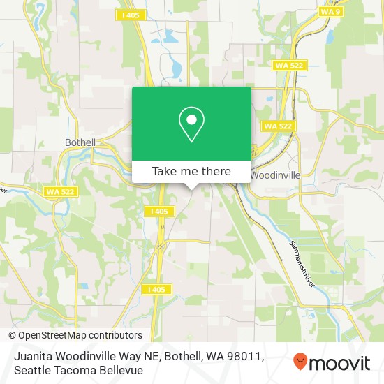 Juanita Woodinville Way NE, Bothell, WA 98011 map