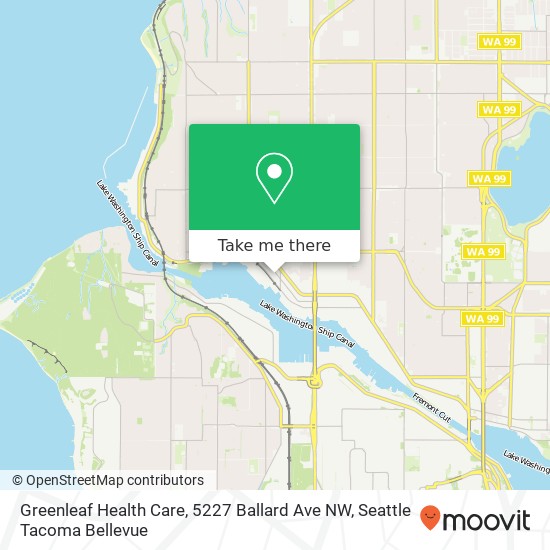 Mapa de Greenleaf Health Care, 5227 Ballard Ave NW