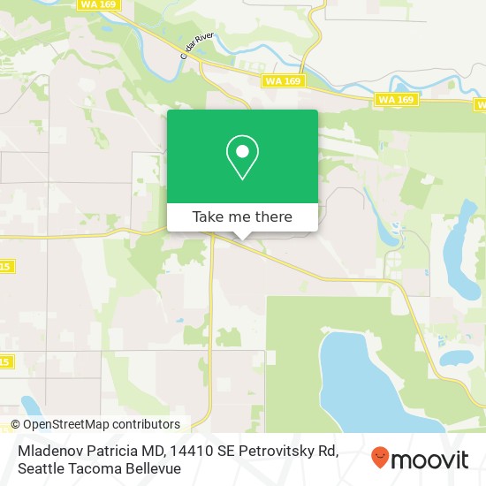 Mapa de Mladenov Patricia MD, 14410 SE Petrovitsky Rd