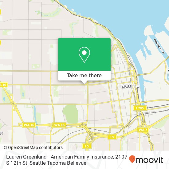 Mapa de Lauren Greenland - American Family Insurance, 2107 S 12th St