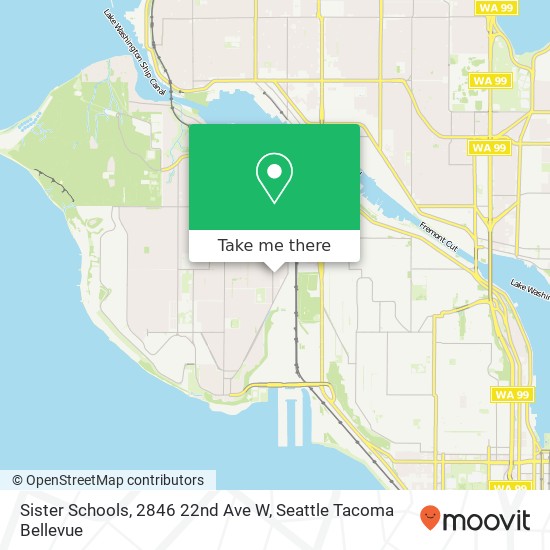 Mapa de Sister Schools, 2846 22nd Ave W