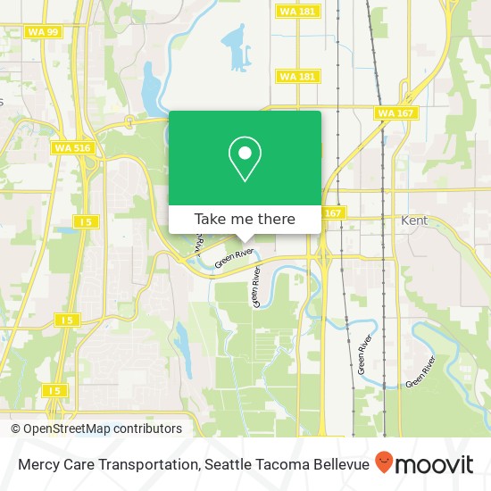 Mercy Care Transportation map