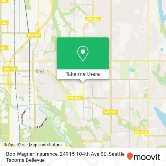 Mapa de Bob Wagner Insurance, 24915 104th Ave SE