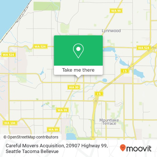 Careful Movers Acquisition, 20907 Highway 99 map