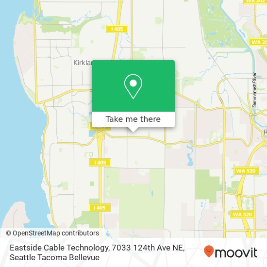 Mapa de Eastside Cable Technology, 7033 124th Ave NE