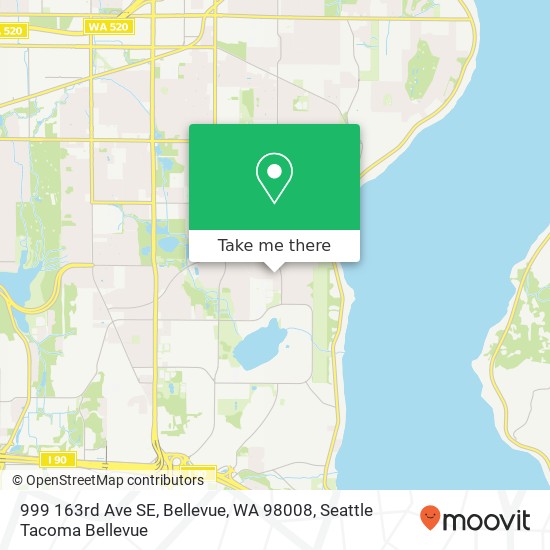 Mapa de 999 163rd Ave SE, Bellevue, WA 98008