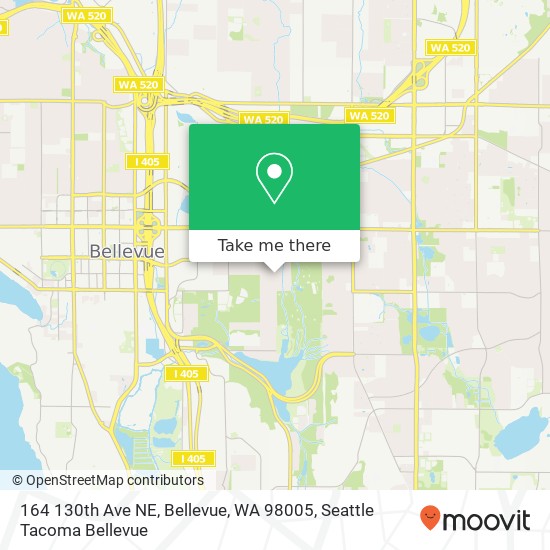Mapa de 164 130th Ave NE, Bellevue, WA 98005