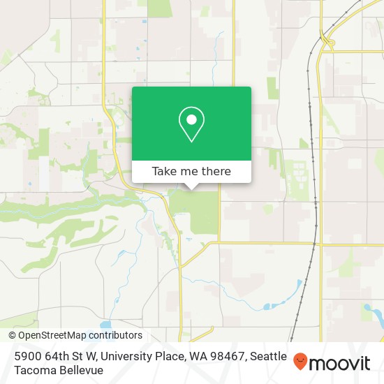 Mapa de 5900 64th St W, University Place, WA 98467