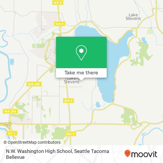 N.W. Washington High School map