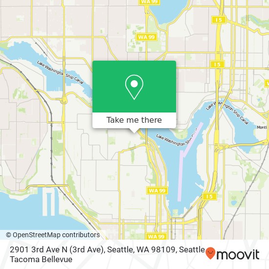 Mapa de 2901 3rd Ave N (3rd Ave), Seattle, WA 98109