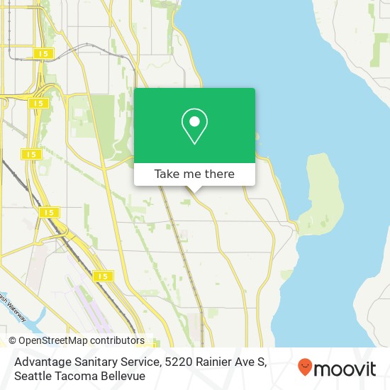 Mapa de Advantage Sanitary Service, 5220 Rainier Ave S