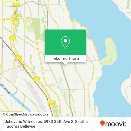 Mapa de Jehovah's Witnesses, 5933 39th Ave S