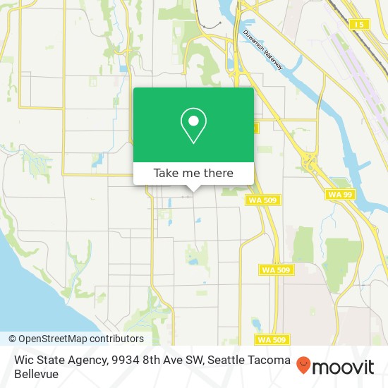 Mapa de Wic State Agency, 9934 8th Ave SW