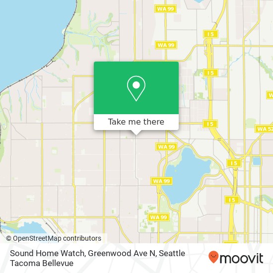 Mapa de Sound Home Watch, Greenwood Ave N