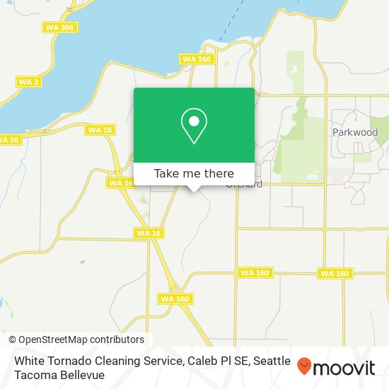 White Tornado Cleaning Service, Caleb Pl SE map