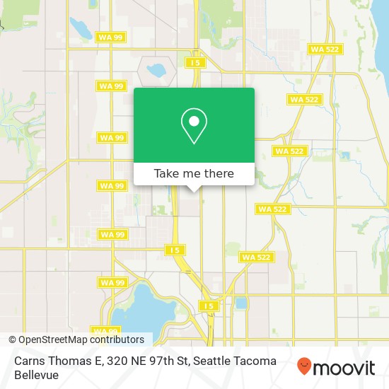 Carns Thomas E, 320 NE 97th St map