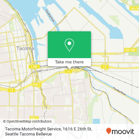 Tacoma Motorfreight Service, 1616 E 26th St map