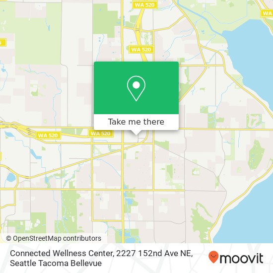 Mapa de Connected Wellness Center, 2227 152nd Ave NE