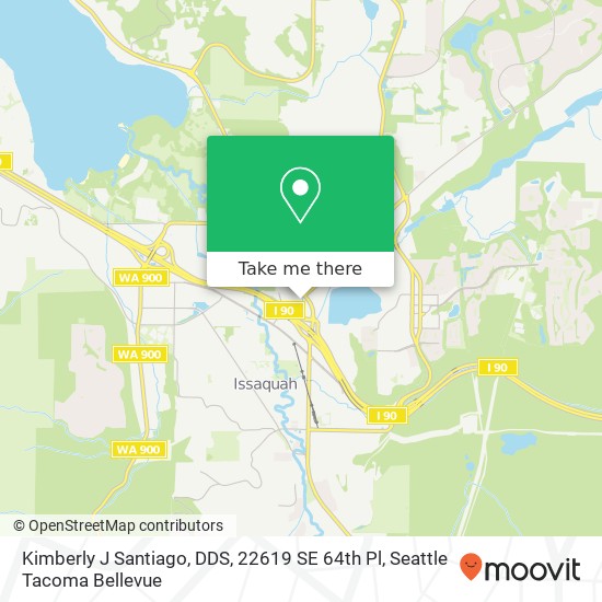 Kimberly J Santiago, DDS, 22619 SE 64th Pl map