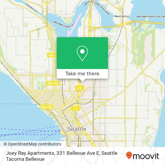 Mapa de Joey Ray Apartments, 331 Bellevue Ave E