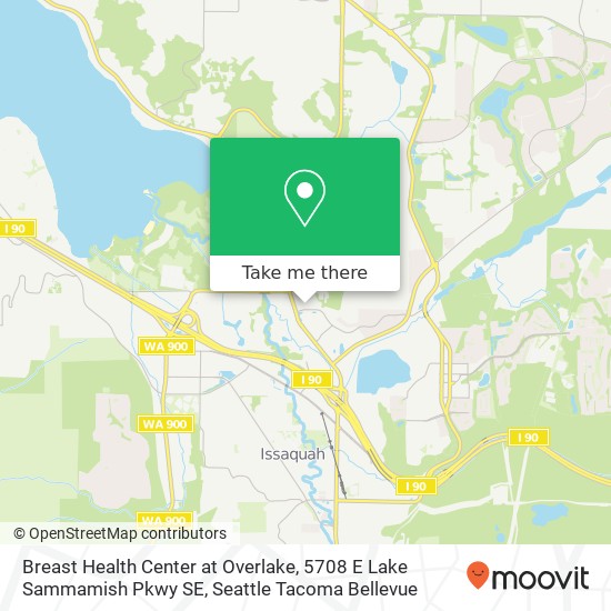 Mapa de Breast Health Center at Overlake, 5708 E Lake Sammamish Pkwy SE