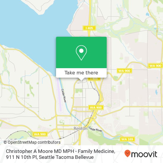 Mapa de Christopher A Moore MD MPH - Family Medicine, 911 N 10th Pl