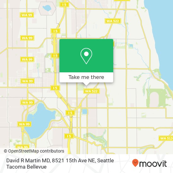 Mapa de David R Martin MD, 8521 15th Ave NE