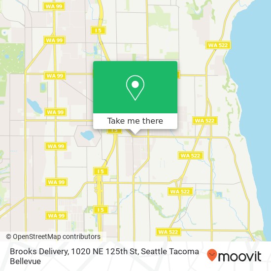 Brooks Delivery, 1020 NE 125th St map