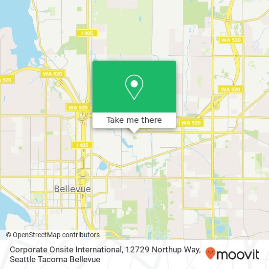 Mapa de Corporate Onsite International, 12729 Northup Way