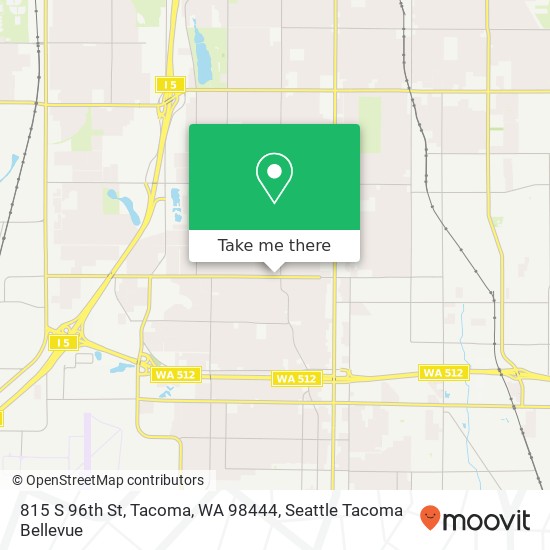 Mapa de 815 S 96th St, Tacoma, WA 98444