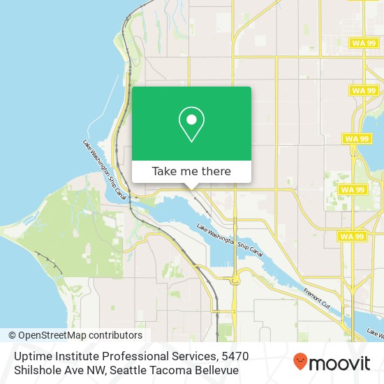Mapa de Uptime Institute Professional Services, 5470 Shilshole Ave NW