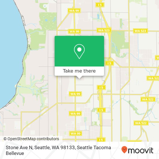 Mapa de Stone Ave N, Seattle, WA 98133