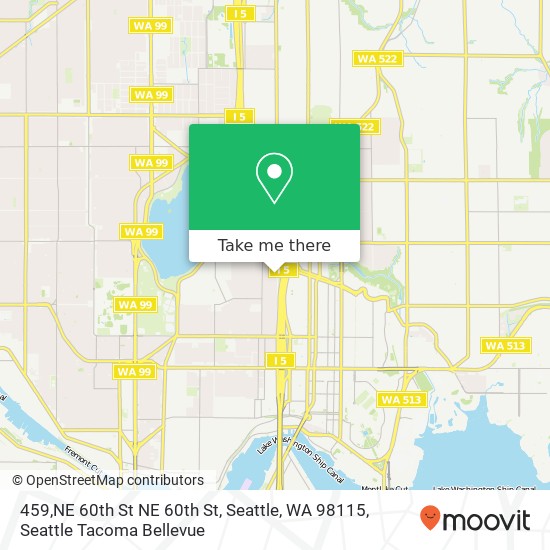 Mapa de 459,NE 60th St NE 60th St, Seattle, WA 98115