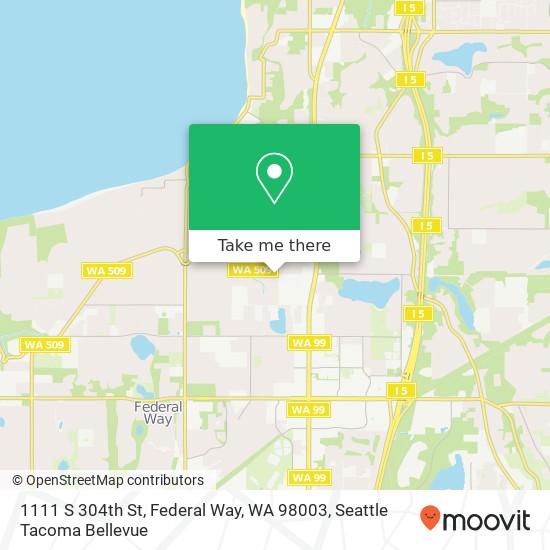 Mapa de 1111 S 304th St, Federal Way, WA 98003