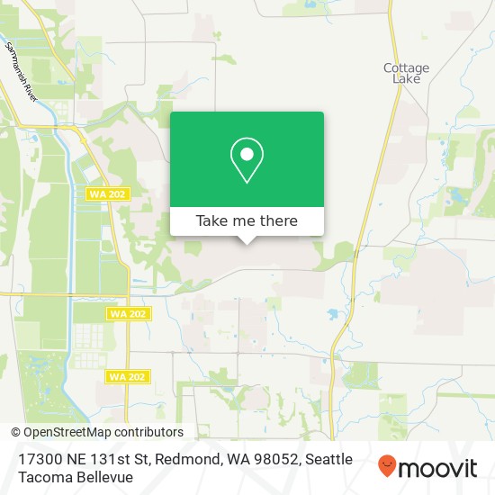 Mapa de 17300 NE 131st St, Redmond, WA 98052