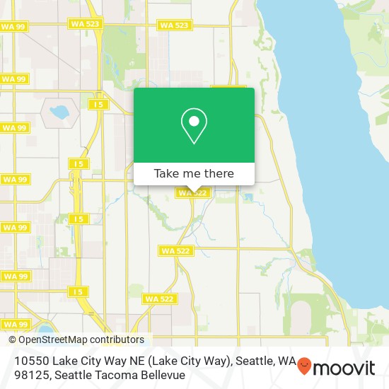 Mapa de 10550 Lake City Way NE (Lake City Way), Seattle, WA 98125