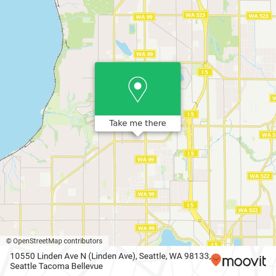 Mapa de 10550 Linden Ave N (Linden Ave), Seattle, WA 98133