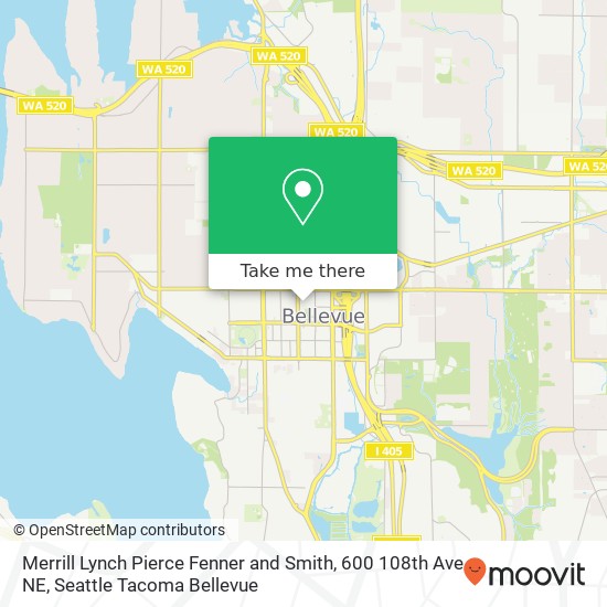 Merrill Lynch Pierce Fenner and Smith, 600 108th Ave NE map