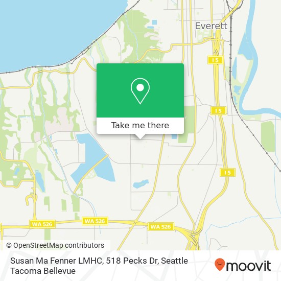 Mapa de Susan Ma Fenner LMHC, 518 Pecks Dr