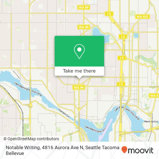 Mapa de Notable Writing, 4816 Aurora Ave N