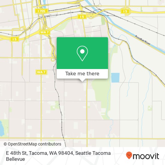 Mapa de E 48th St, Tacoma, WA 98404
