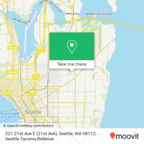 Mapa de 321 21st Ave E (21st Ave), Seattle, WA 98112