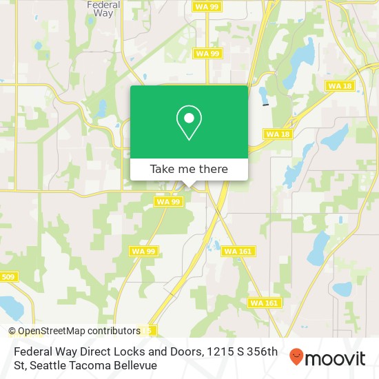 Federal Way Direct Locks and Doors, 1215 S 356th St map