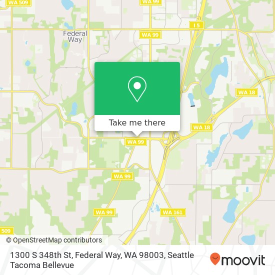 Mapa de 1300 S 348th St, Federal Way, WA 98003