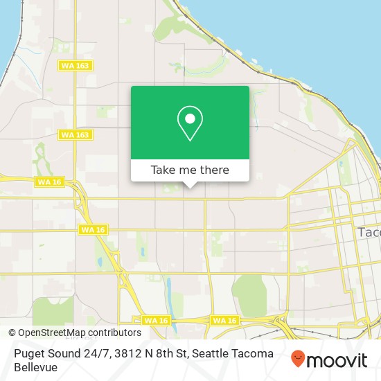 Mapa de Puget Sound 24 / 7, 3812 N 8th St