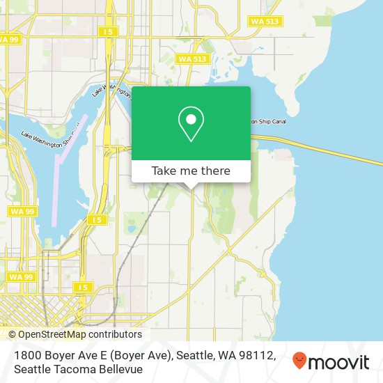 Mapa de 1800 Boyer Ave E (Boyer Ave), Seattle, WA 98112