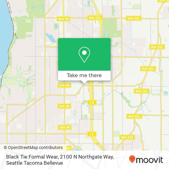 Black Tie Formal Wear, 2100 N Northgate Way map